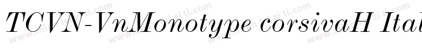 TCVN-VnMonotype corsivaH Italic字体转换